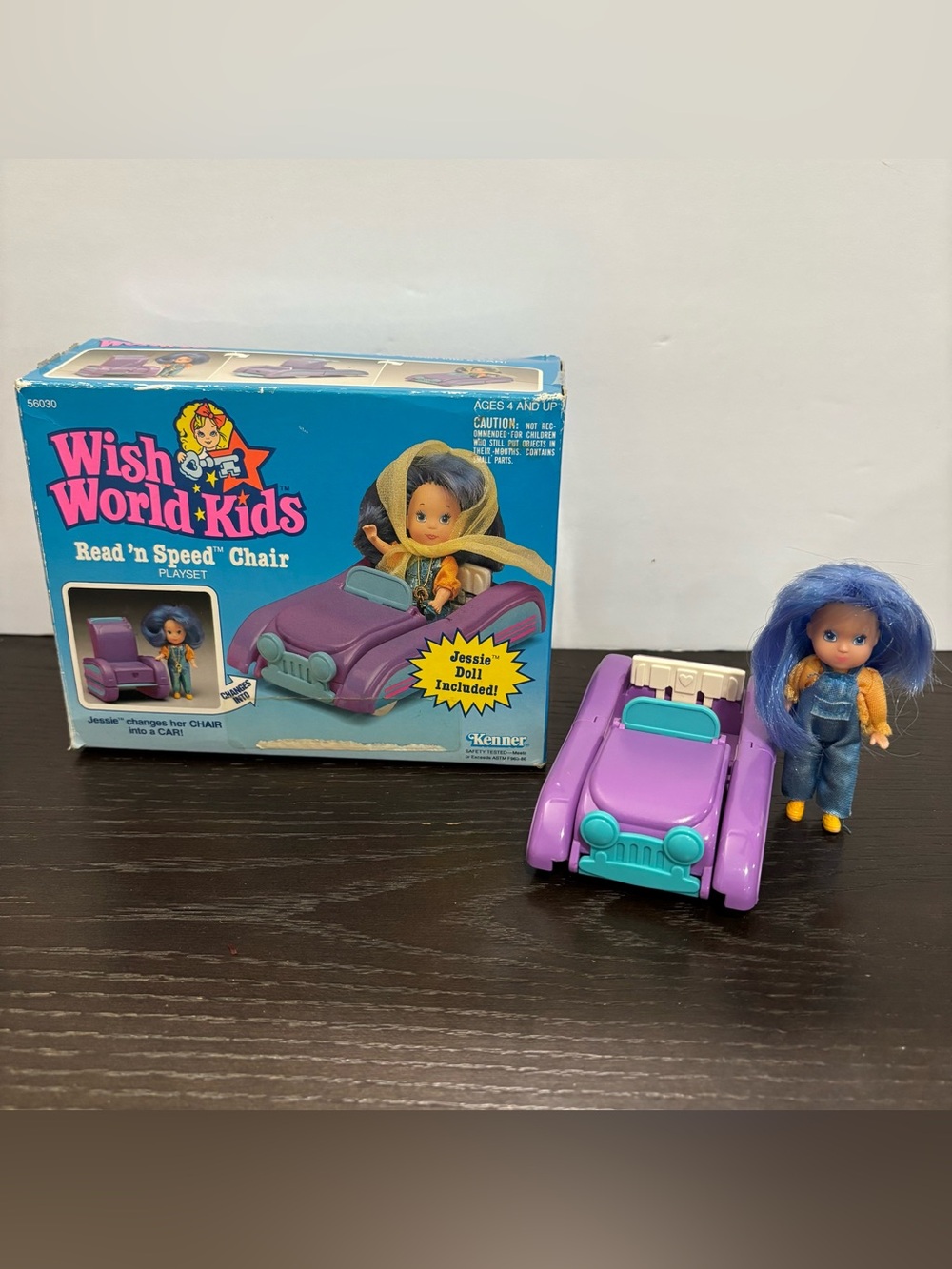 Vtg 1988 Kenner Wish World Kids Read N Speed Chair Playset W Jessie Doll